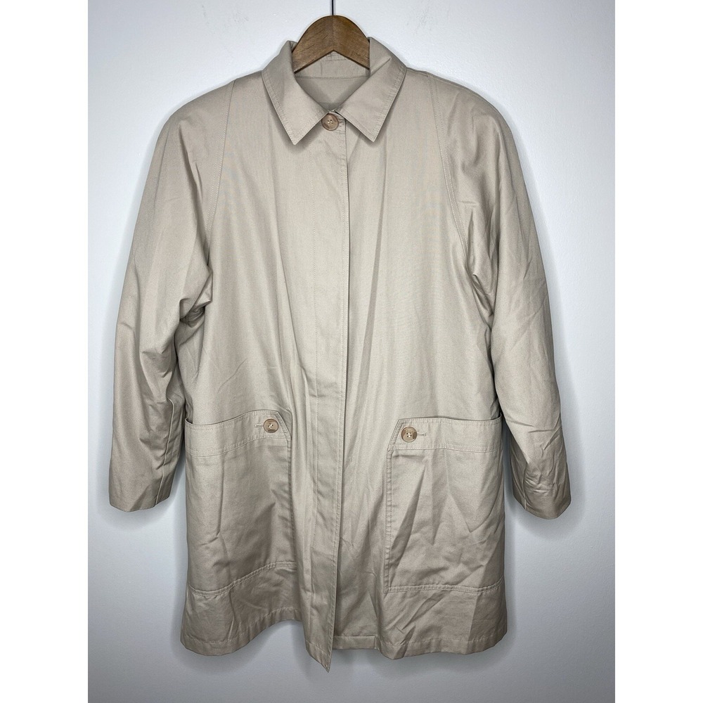 London Fog TOWNE Brown Trench Coat, Double Lined, Women's Size 12 Regular